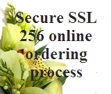 Order flowers via a secure server